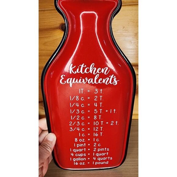 Other - May Rich Metal Free Standing Measurements Guide Home Decor Red Milk Bottle
